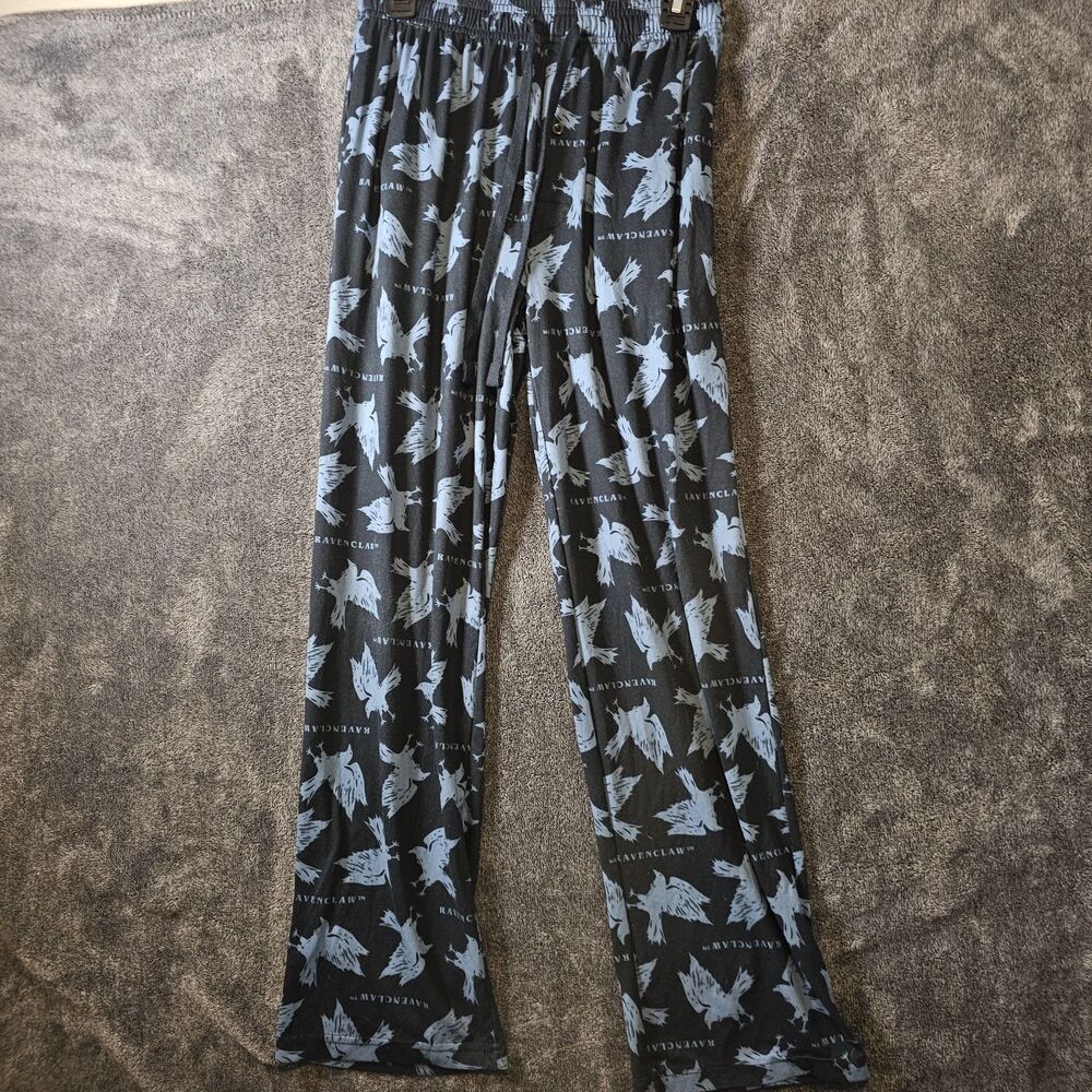 Harry Potter Hot Topic Ravenclaw Lounge Pajama Pants Women's XS Black Blue